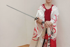 Samuraj s mečem.
