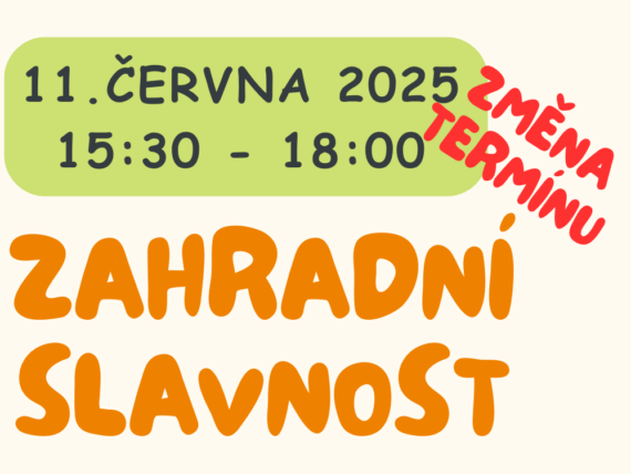 Pozvánka na Zahradní slavnost
