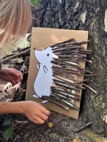 Tvoření - ježek z klacíků