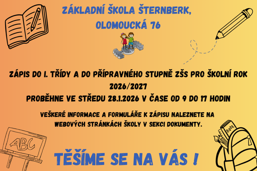 Zápis do 1. třídy a do přípravného stupně ZŠS